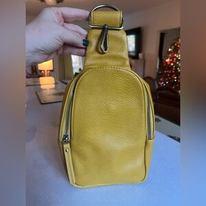 Anthropologie Yellow Crossbody Bag